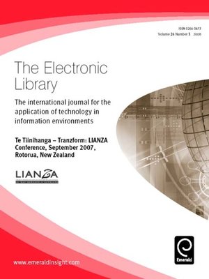 cover image of The Electronic Library, Volume 26, Issue 5